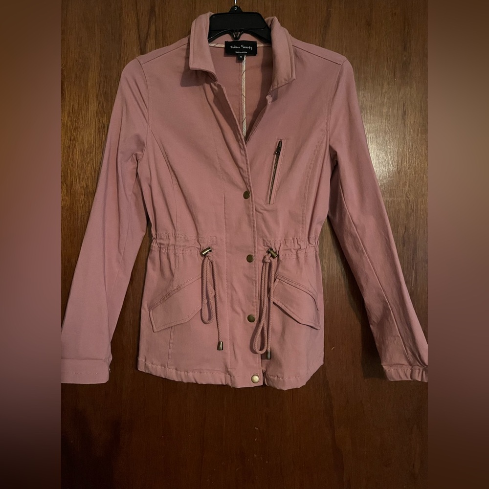 Elegant Mauve Utility Jacket for Women